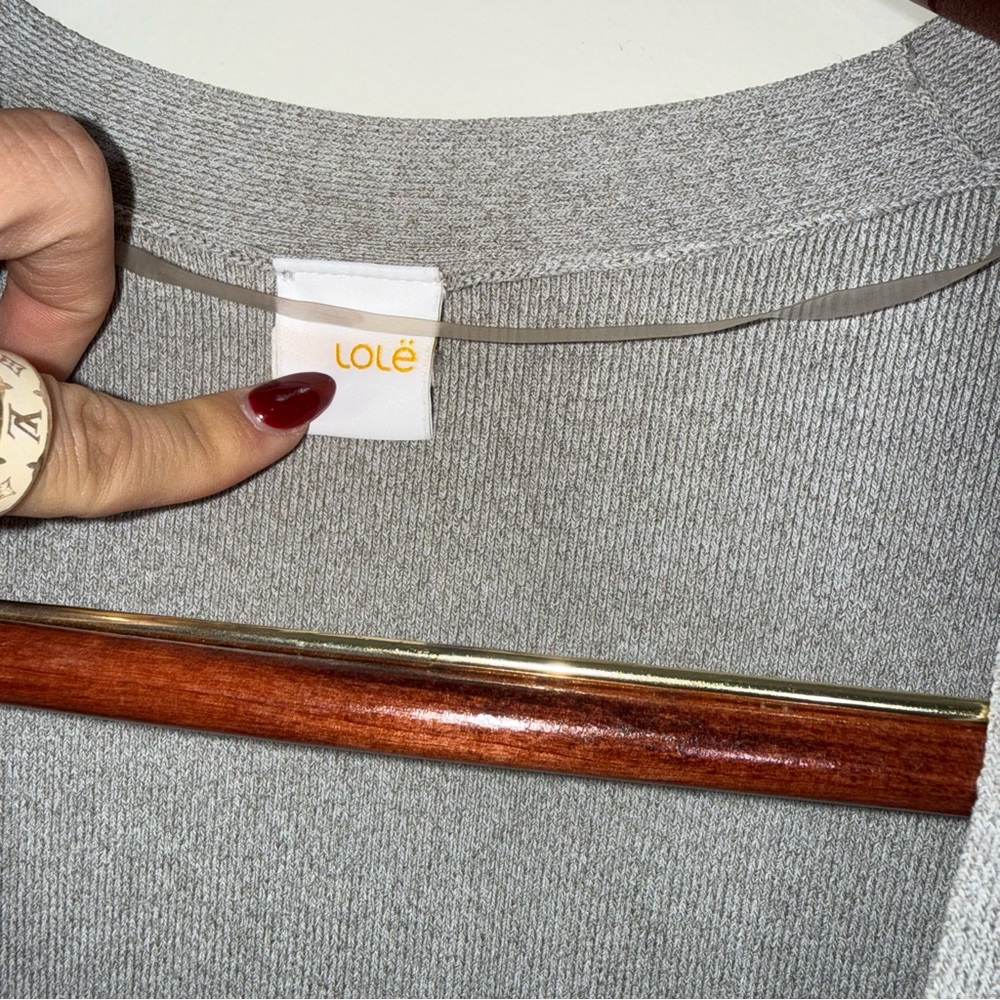 Lole Gray Knit Cardigan Sweater - Picture 7 of 10